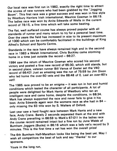 Burnham half history